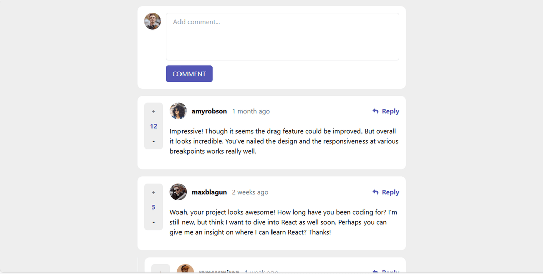 Comments Section